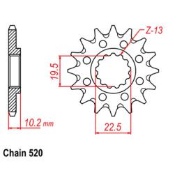 Front Sprocket 13T Kawasaki Suzuki