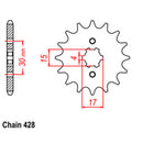 RK Front Sprocket Honda CRF50F 14T