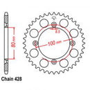 RK Rear Sprocket Honda CRF 125 49T