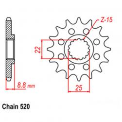 Rubber Cush Drive Front Sprocket JT/RX 11-15T Beta KTM Polairs